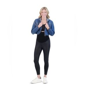 Time And Tru Women's Faux Leather Maternity Leggings Size Small 4-6